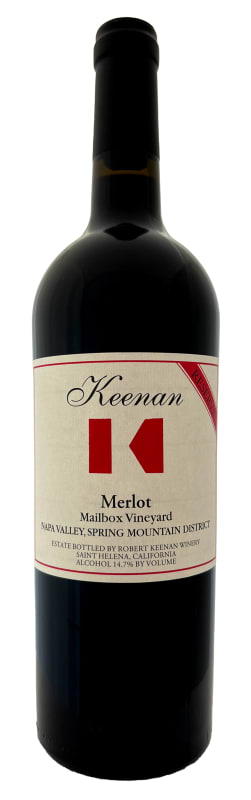 Keenan Spring Mountain Mailbox Vineyard Reserve Merlot 2021 Front Bottle Shot