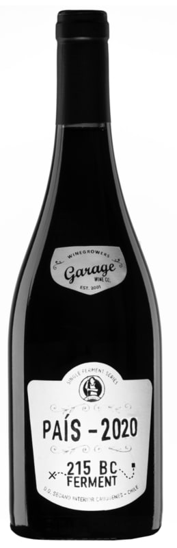 Garage Wine Co. Pais 215 BC Ferment 2020 Front Bottle Shot