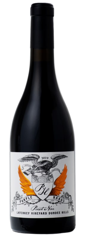 Purple Hands Latchkey Vineyard Pinot Noir 2019 Front Bottle Shot
