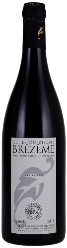 Eric Texier Cotes Du Rhone Brezeme 2017 Front Bottle Shot