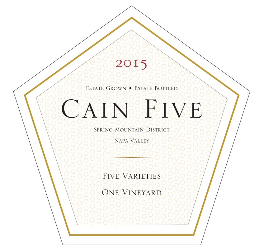 Cain Five (375ML half-bottle) 2015 Front Label