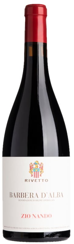 Rivetto Barbera d'Alba Zio Nando 2020 Front Bottle Shot
