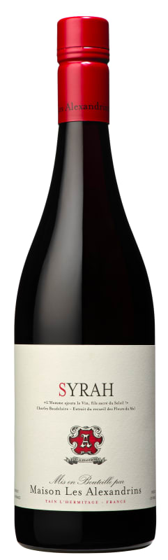 Les Alexandrins Syrah 2020 Front Bottle Shot
