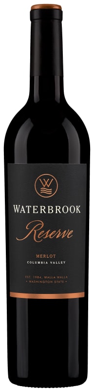 Waterbrook Reserve Merlot 2018 Front Bottle Shot