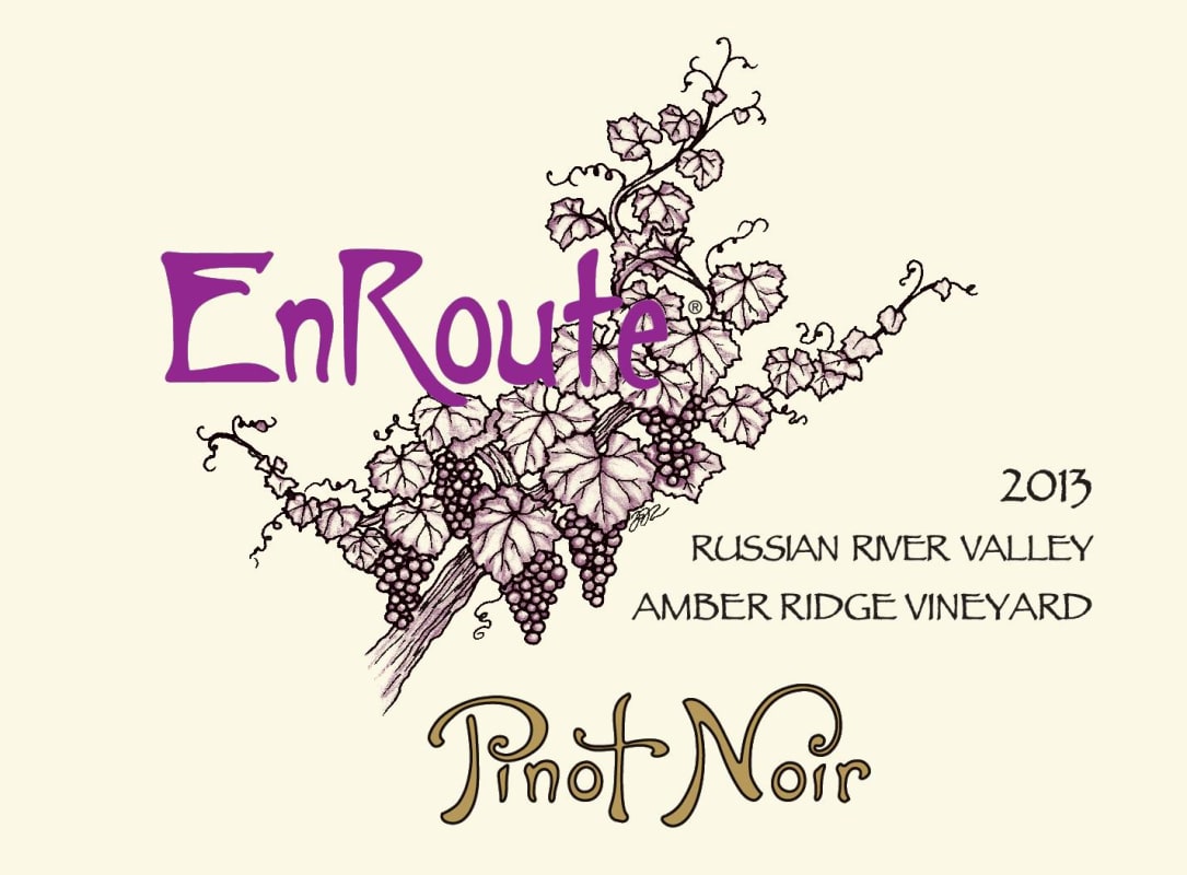 EnRoute Winery Amber Ridge Pinot Noir 2013 Front Label