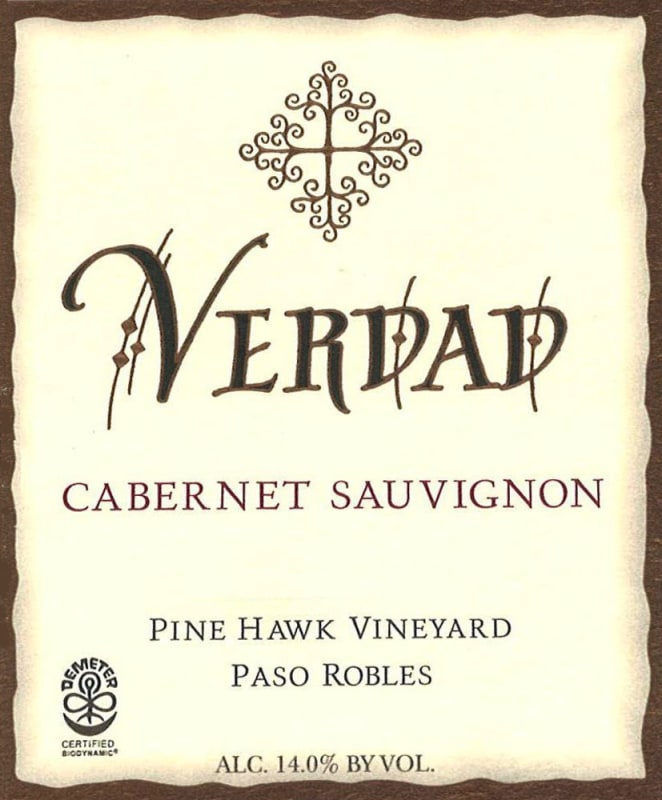 Verdad Pine Hawk Vineyard Cabernet Sauvignon 2020 Front Label