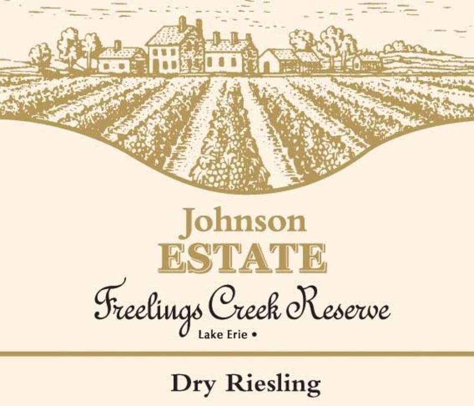 Johnson Estate Winery Freelings Creek Reserve Dry Riesling 2013 Front Label