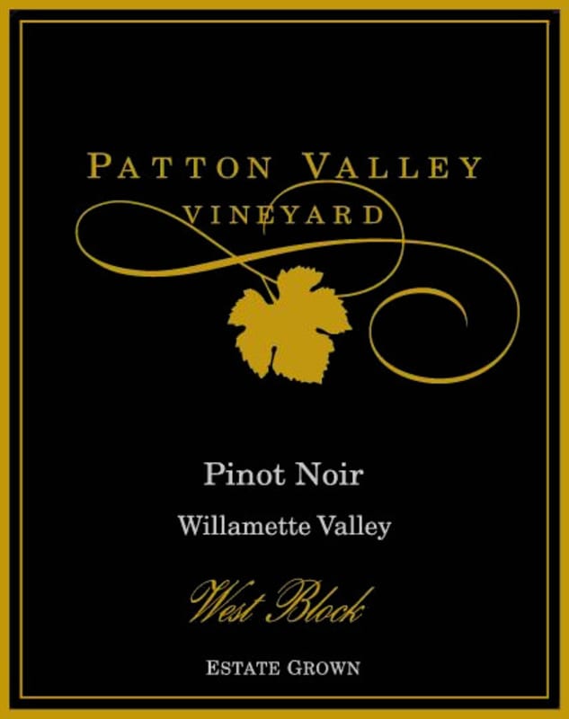 Patton Valley West Block Pinot Noir 2009 Front Label