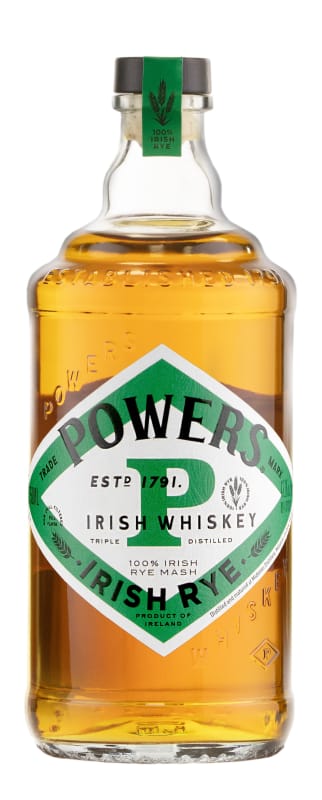 Powers Irish Rye Whiskey Front Bottle Shot