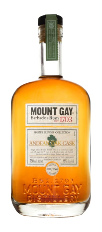 Mount Gay Andean Oak Cask Rum with Gift Box Front Bottle Shot