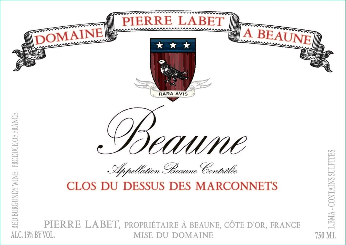 Domaine Pierre Labet Beaune Clos du dessus des Marconnets 2015 Front Label
