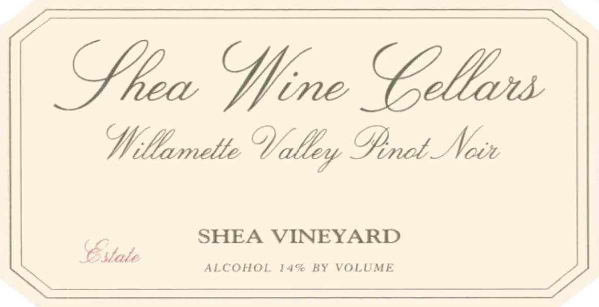 Shea Estate Pinot Noir 2003 Front Label