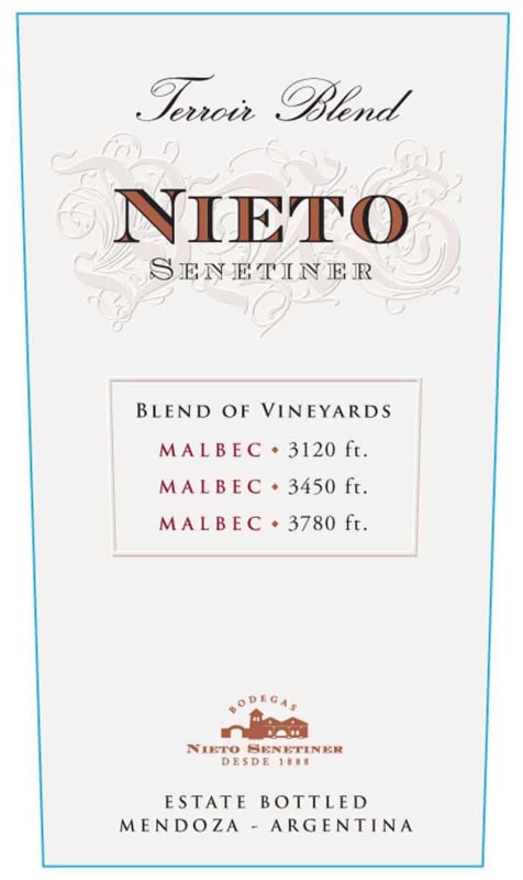 Nieto Senetiner Terroir Blend Malbec 2010 Front Label