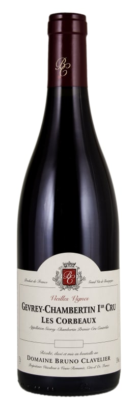 Domaine Bruno Clavelier Gevrey-Chambertin Les Corbeaux Premier Cru 2017 Front Bottle Shot