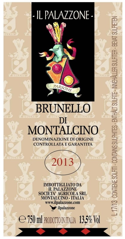 Il Palazzone Brunello di Montalcino 2013 Front Label