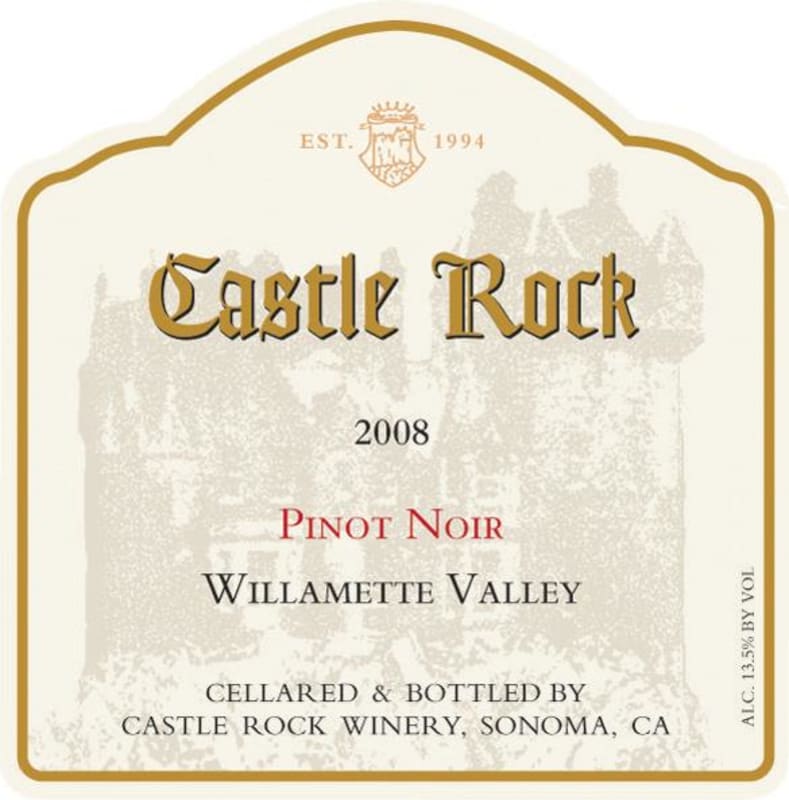 Castle Rock Willamette Valley Pinot Noir 2008 Front Label