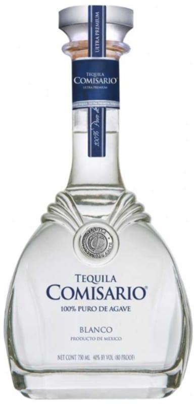 Comisario Blanco Tequila Front Bottle Shot