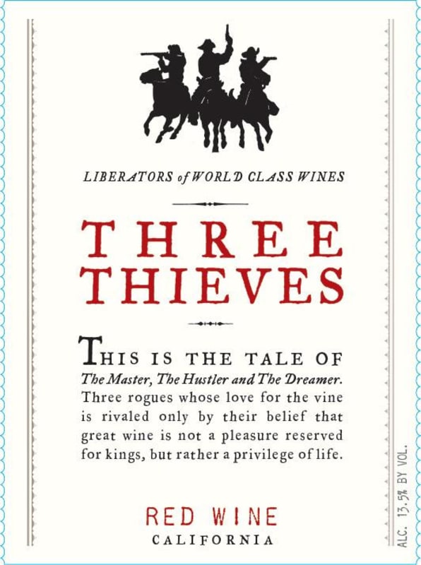Three Thieves Red 2016 Front Label