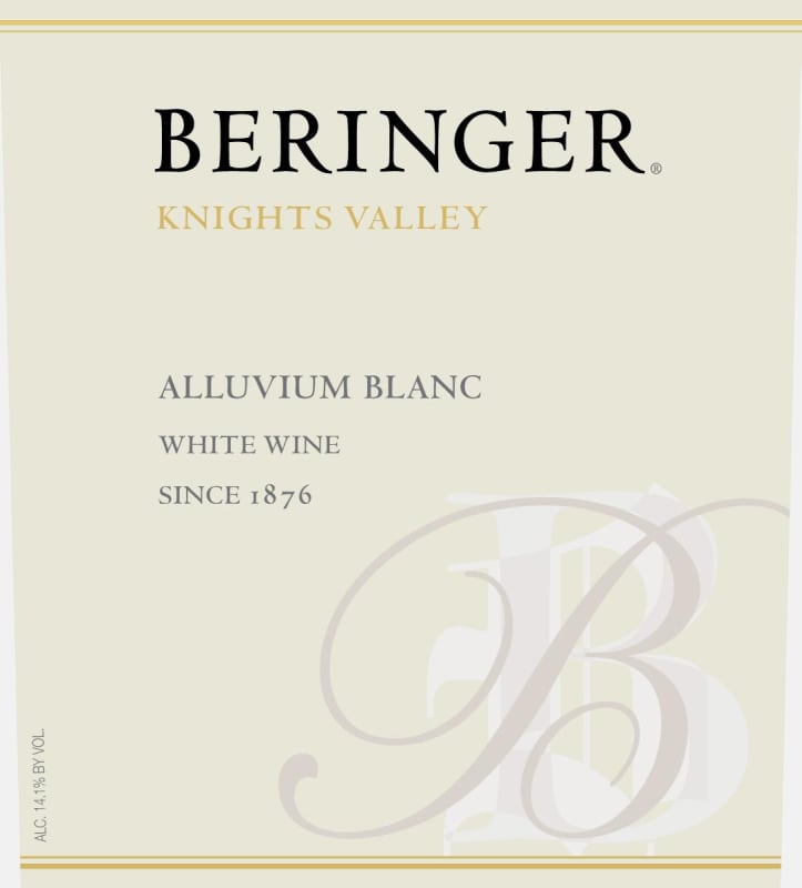 Beringer Knights Valley Alluvium Blanc 2009 Front Label