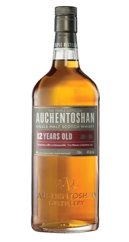 Auchentoshan 12 Year Single Malt Scotch Whisky Front Bottle Shot