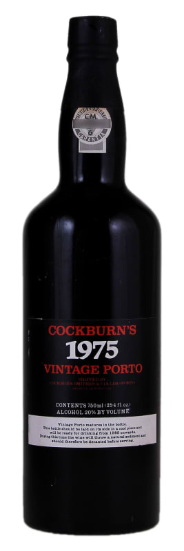 Cockburn's Vintage Port 1975 Front Bottle Shot