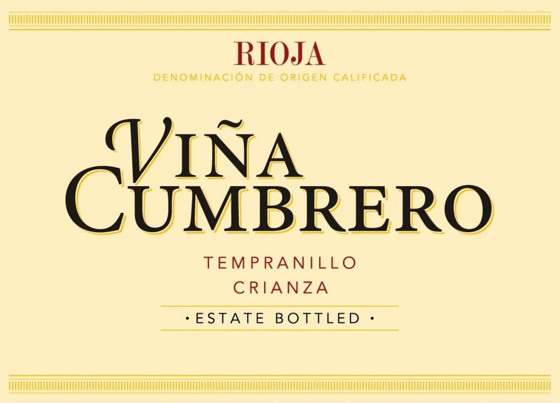 Bodegas Montecillo Vina Cumbrero Crianza 2012 Front Label
