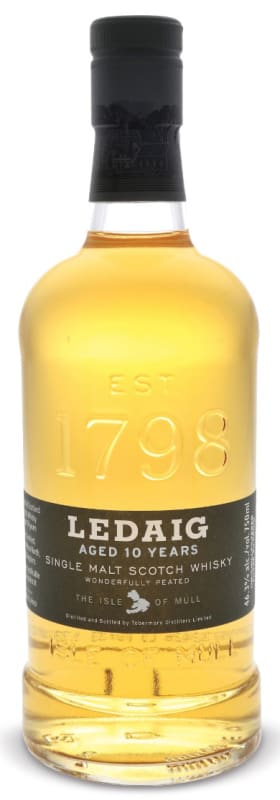 Ledaig 10 Year Single Malt Scotch Whisky Front Bottle Shot
