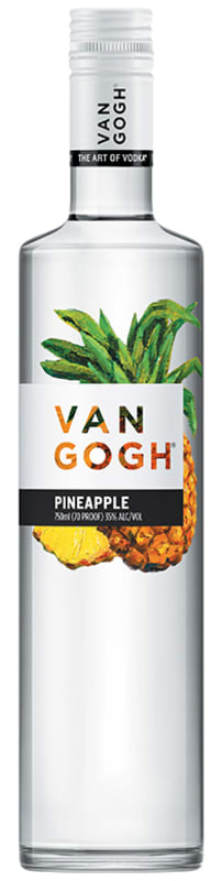 Van Gogh Pineapple Vodka Front Bottle Shot