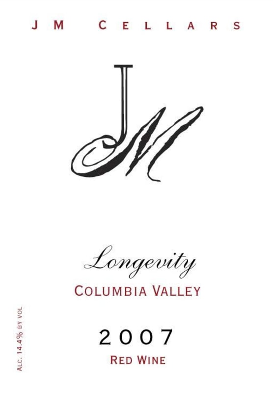 JM Cellars Longevity Red 2007 Front Label