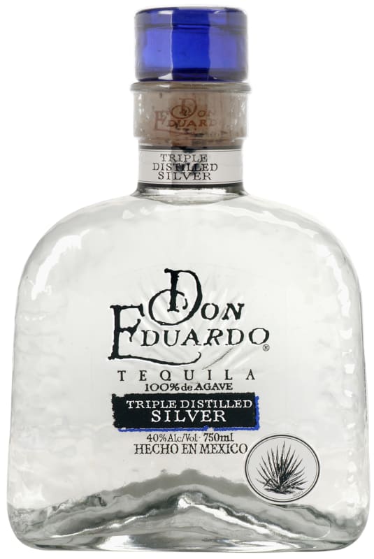 Don Eduardo Silver Tequila Front Bottle Shot
