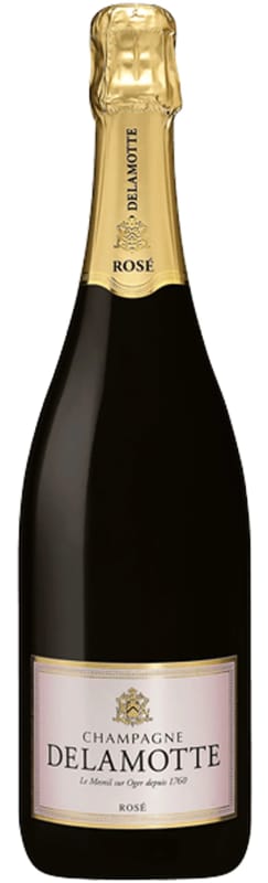 Delamotte Brut Rose Front Bottle Shot