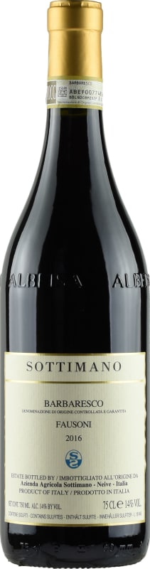 Sottimano Barbaresco Fausoni 2016 Front Bottle Shot