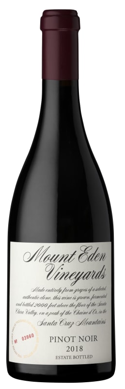 Mount Eden Vineyards Estate Pinot Noir 2018 Front Bottle Shot