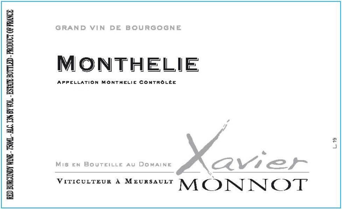 Xavier Monnot Monthelie 2011 Front Label