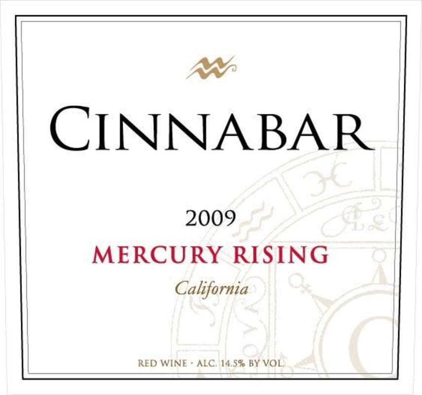Cinnabar Mercury Rising Red 2009 Front Label