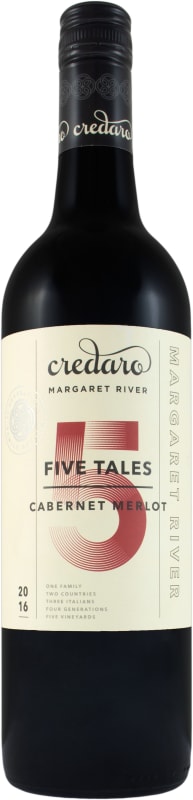 Credaro 5 Tales Cabernet Sauvignon-Merlot 2016 Front Bottle Shot