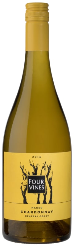 Four Vines Central Coast Naked Chardonnay 2016 Front Bottle Shot