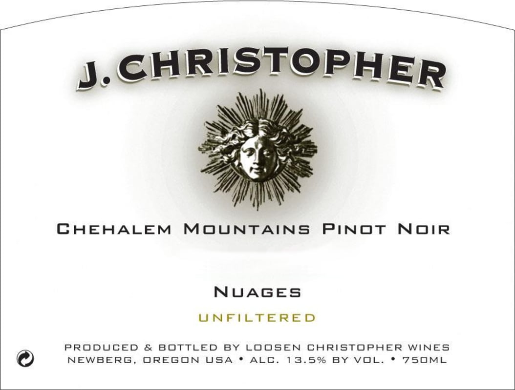 J. Christopher Chehalem Mountains Nuages Pinot Noir 2014 Front Label