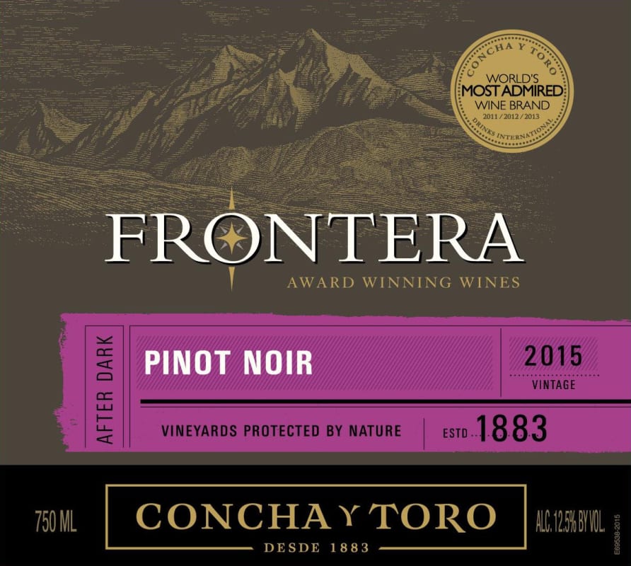 Concha y Toro Frontera Pinot Noir 2015 Front Label