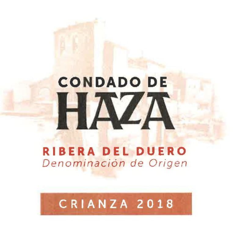 Condado de Haza Crianza Ribera del Duero 2018 Front Label