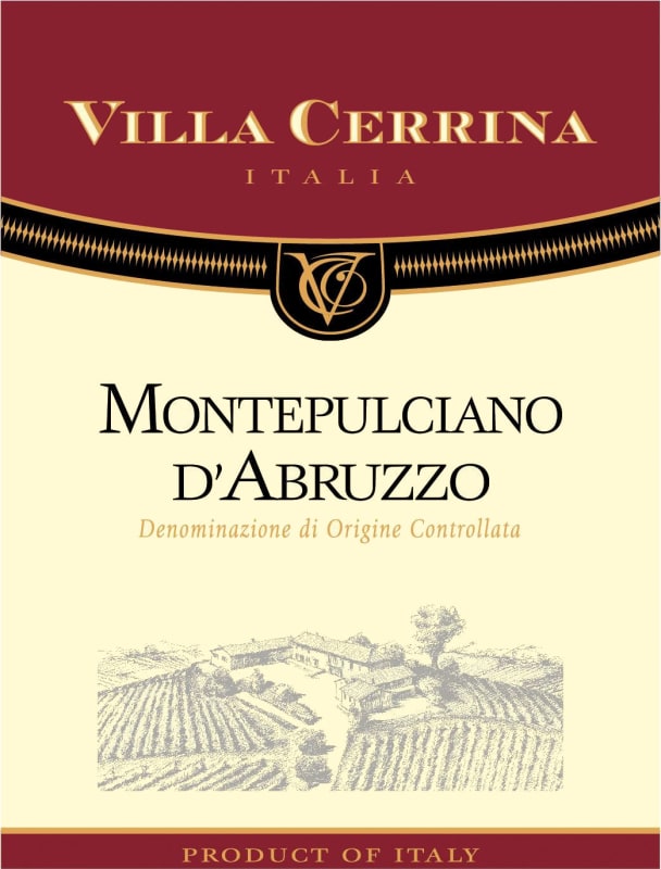 Villa Cerrina Montepulciano d'Abruzzo 2014 Front Label