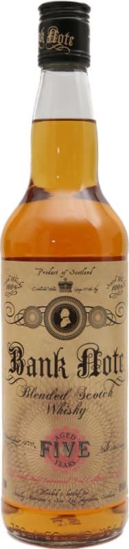Bank Note 5 Year Blended Scotch Whisky (700ML) Front Bottle Shot