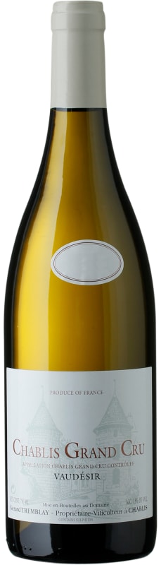 Gerard Tremblay Chablis Grand Cru Vaudesir 2019 Front Bottle Shot