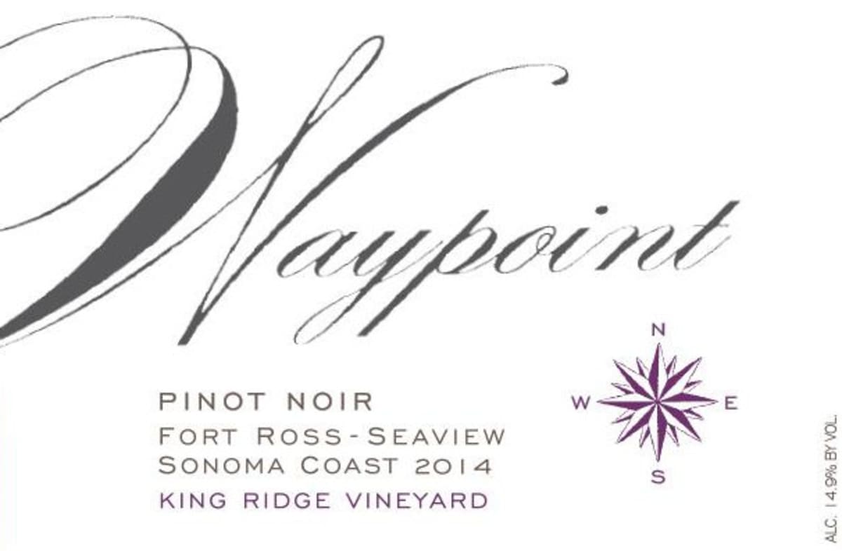 Waypoint Vineyards King Ridge Vineyard Pinot Noir 2014 Front Label