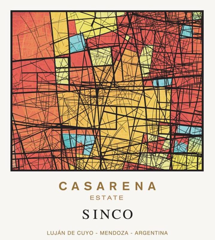 Casarena Lujan de Cuyo Sinco 2014 Front Label