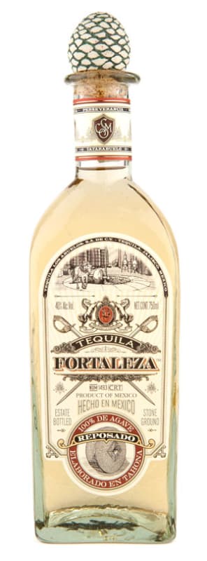 Fortaleza Reposado Tequila Front Bottle Shot