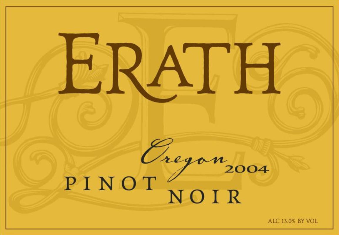 Erath Pinot Noir 2004 Front Label