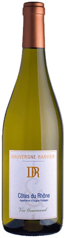Dauvergne Ranvier Cotes du Rhone Vin Gourmand Blanc 2015 Front Bottle Shot