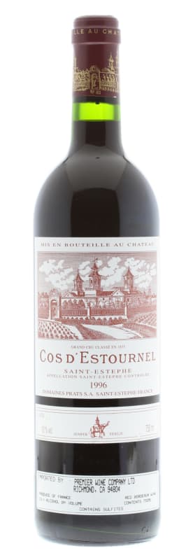 Chateau Cos d'Estournel 1996 Front Bottle Shot