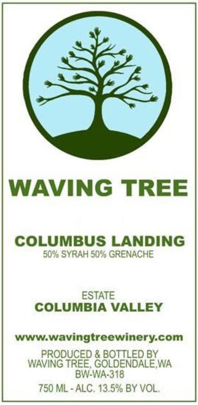 Waving Tree Winery and Vineyards Columbus Landing 2007 Front Label